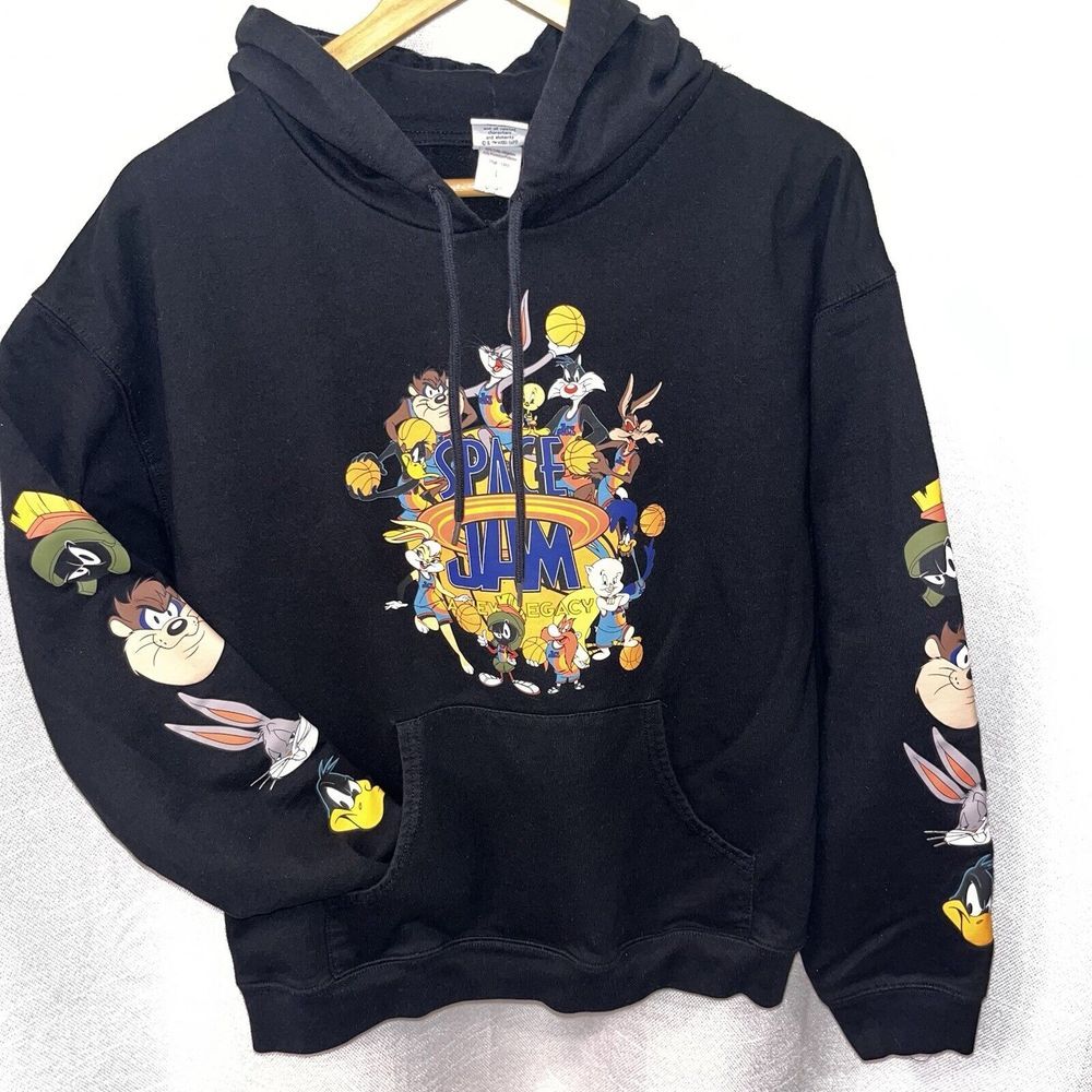 Space Jam A New Legacy Hoodie Adult Large Black‎ Tune Squad Goon Squad LeBron
